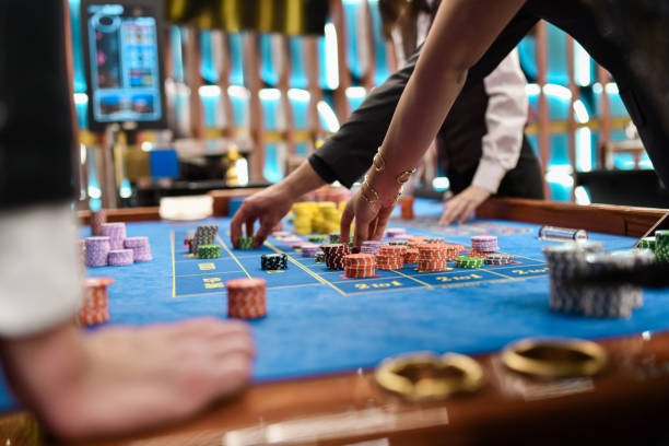 Mobile gaming lobby with poker and slot categories